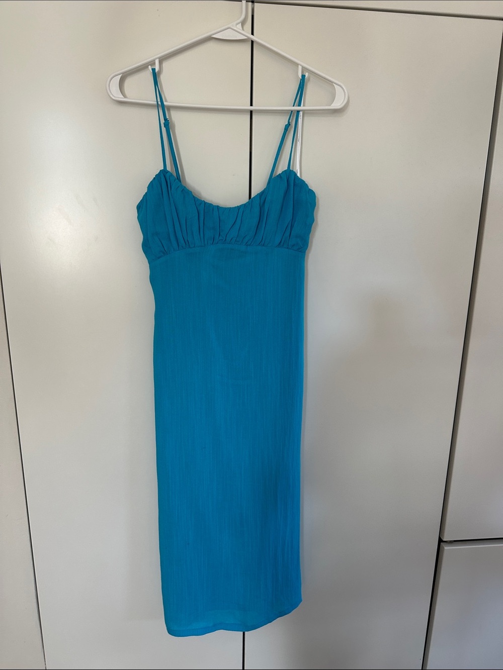 Lulu's Turquoise Spaghetti-Strap Midi Dress